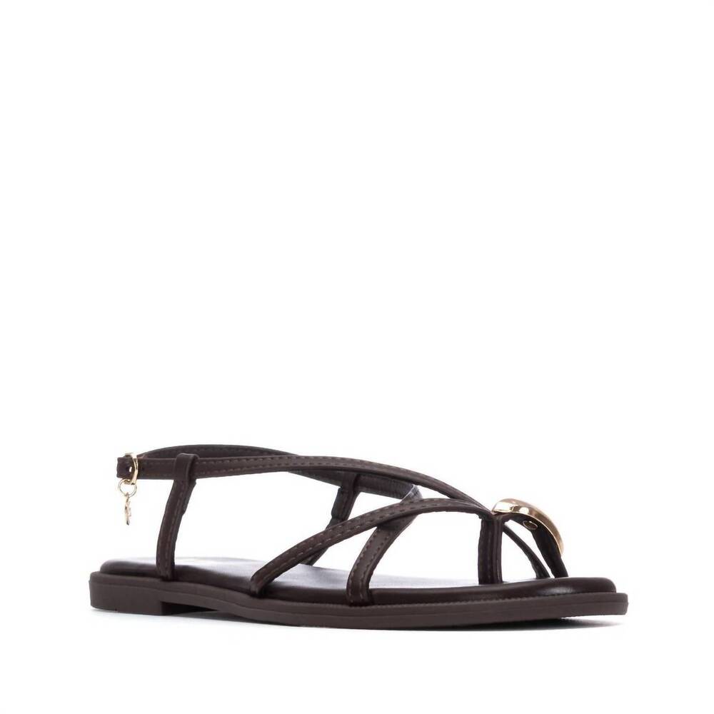 NEW XTI women's strappy sandals in brown